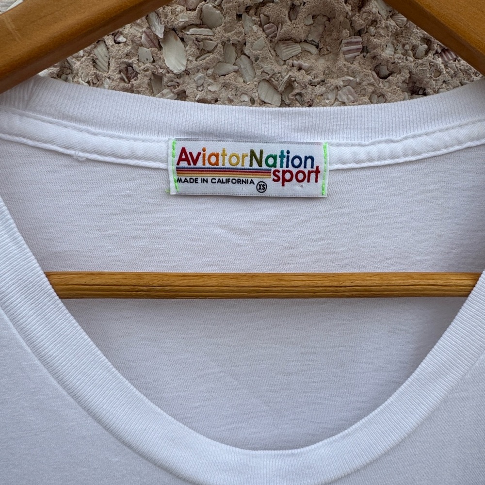 Aviator Nation Cropped Rainbow Tee - Picture 3 of 4